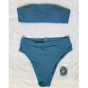 Aerie High Waisted High Cut Cheeky Bikini